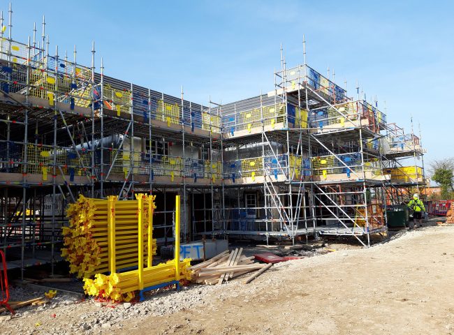 NEW BUILD HOUSING DEVELOPMENT SCAFFOLDING